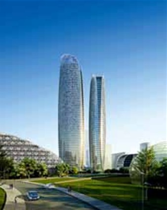 超高层办公建筑垂直交通系统设计相关研究——以成都金融城南塔的双子电梯系统设计为例